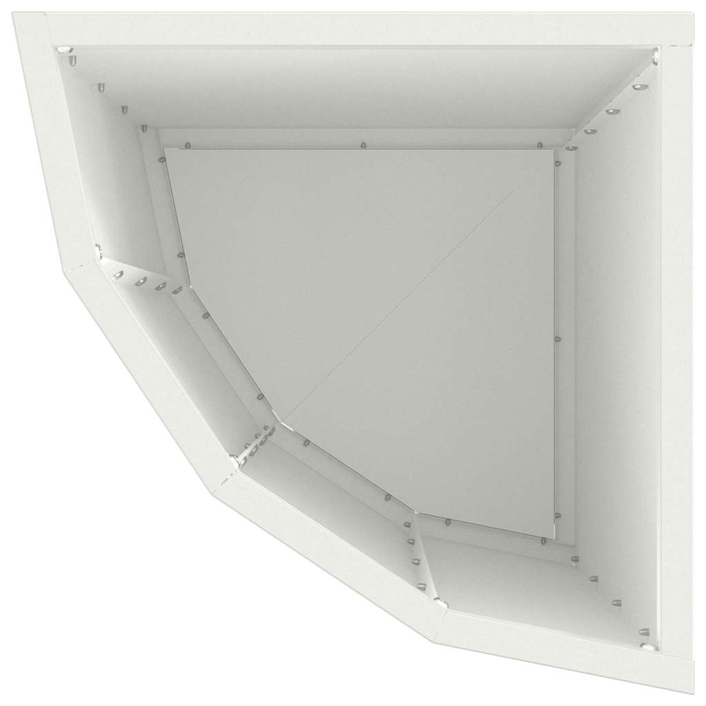 vidaXL Doniczka Różnorożna Biały 30 x 30 x 50 cm Stal