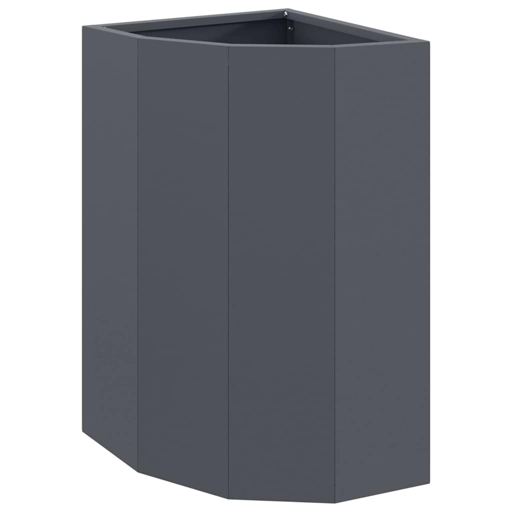 vidaXL Doniczka Różnorożna Antracyt 30 x 30 x 50 cm Stal