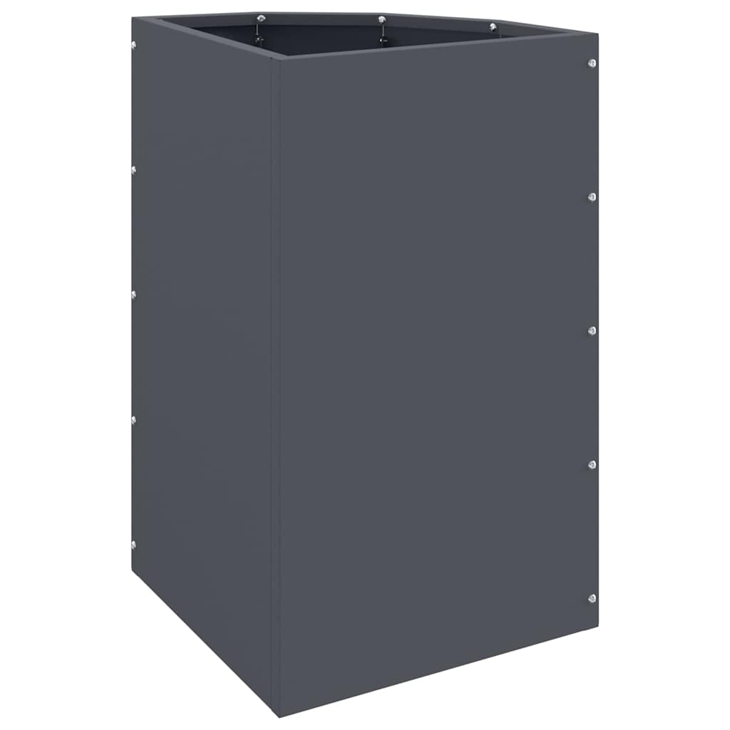 vidaXL Doniczka Różnorożna Antracyt 30 x 30 x 50 cm Stal
