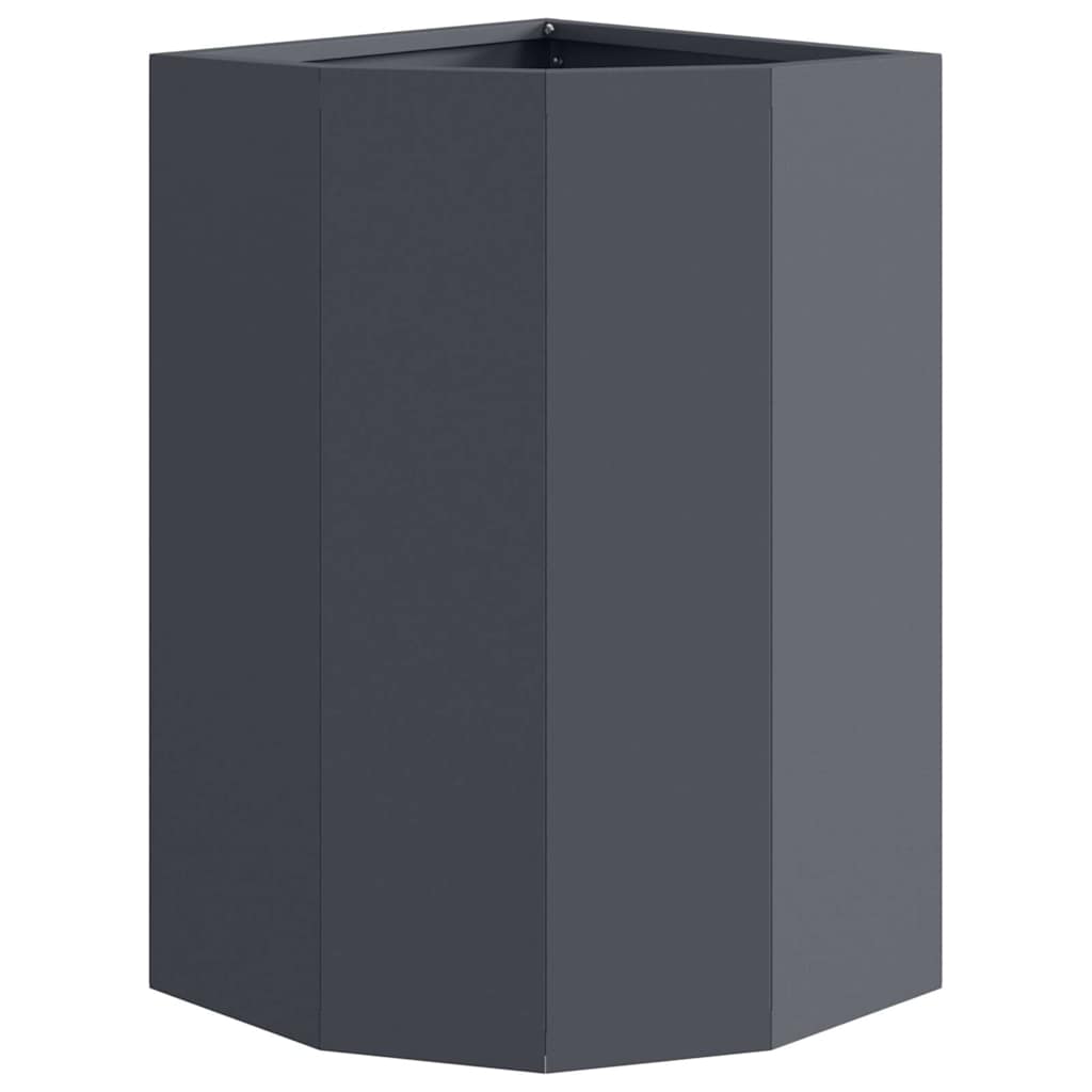 vidaXL Doniczka Różnorożna Antracyt 30 x 30 x 50 cm Stal
