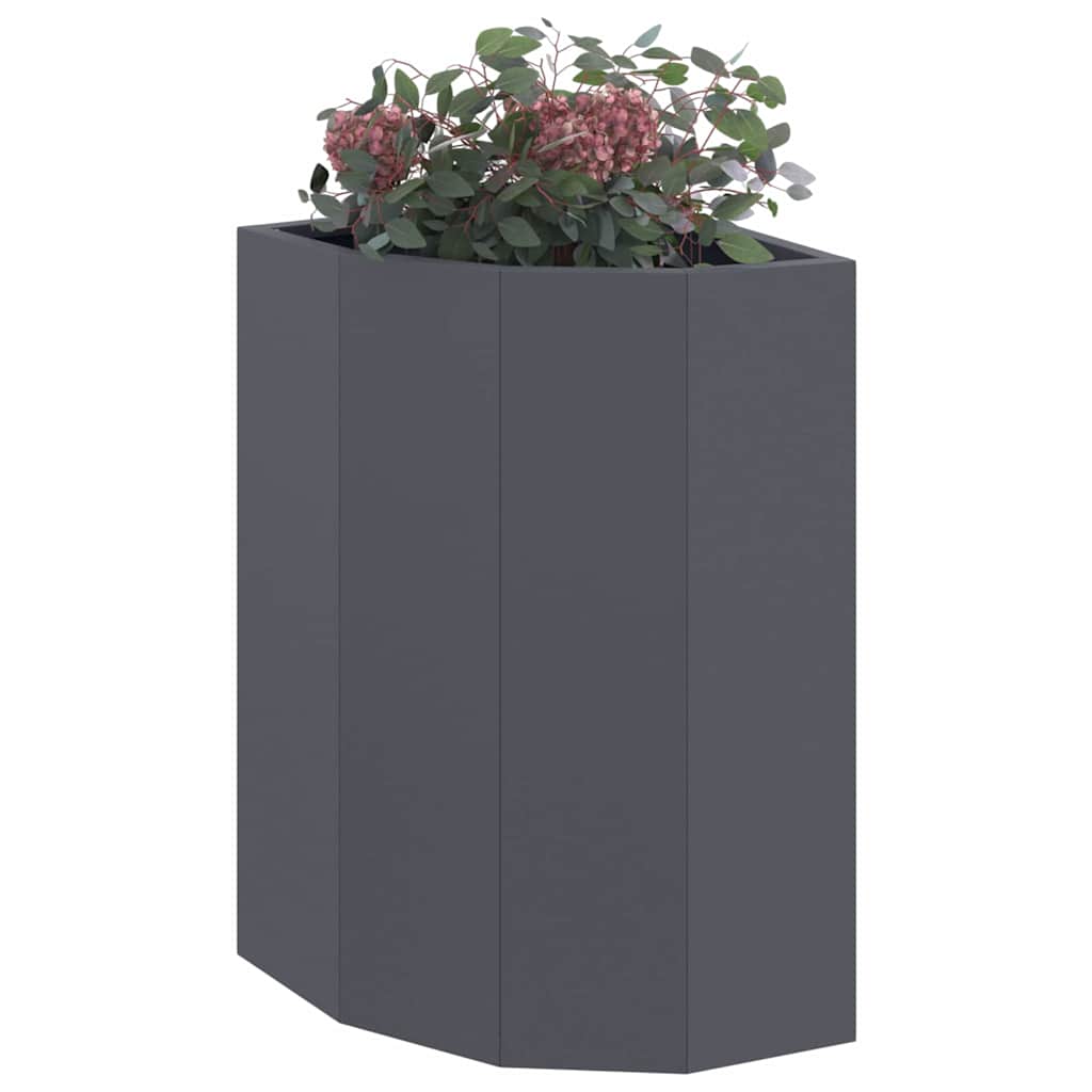 vidaXL Doniczka Różnorożna Antracyt 30 x 30 x 50 cm Stal