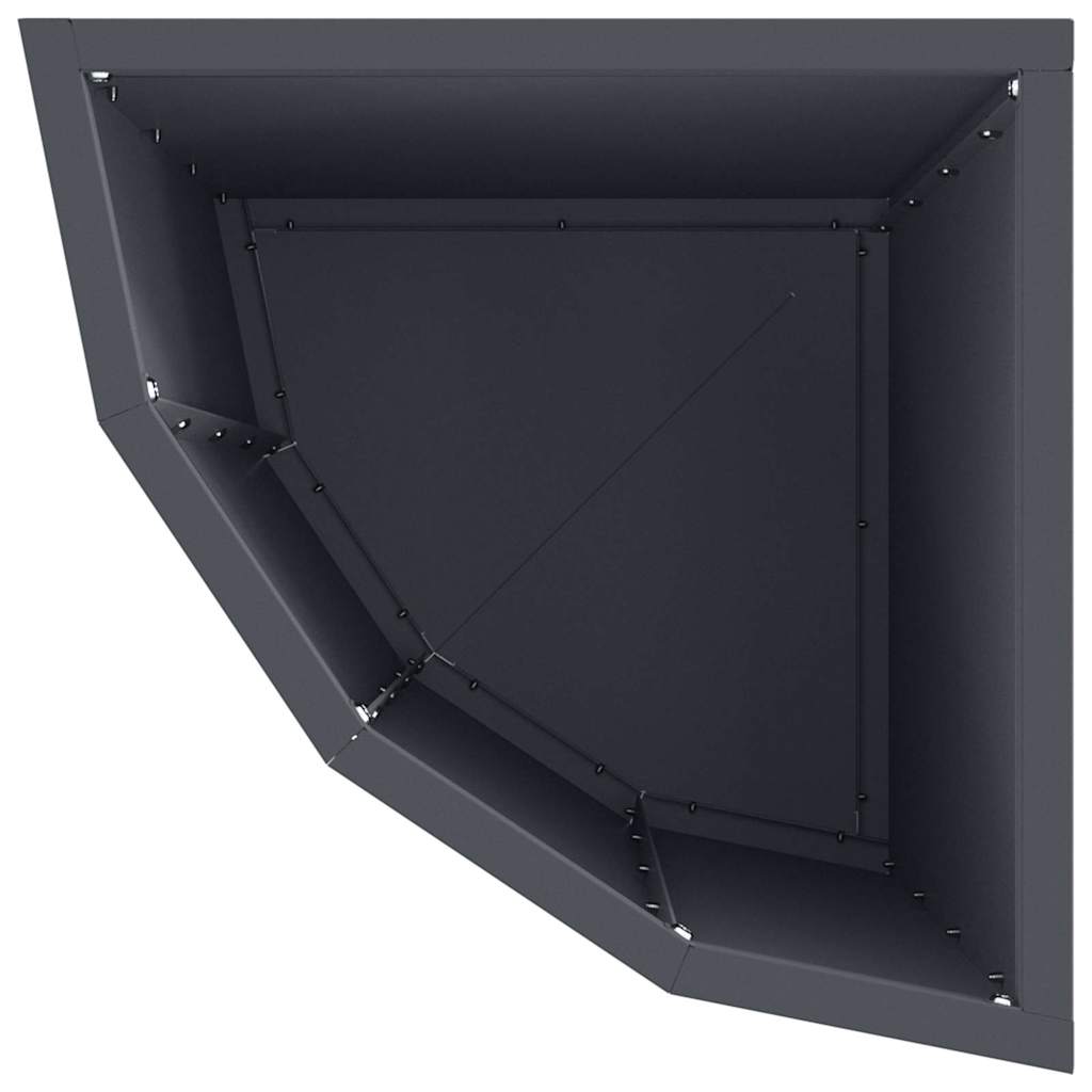 vidaXL Doniczka Różnorożna Antracyt 30 x 30 x 50 cm Stal