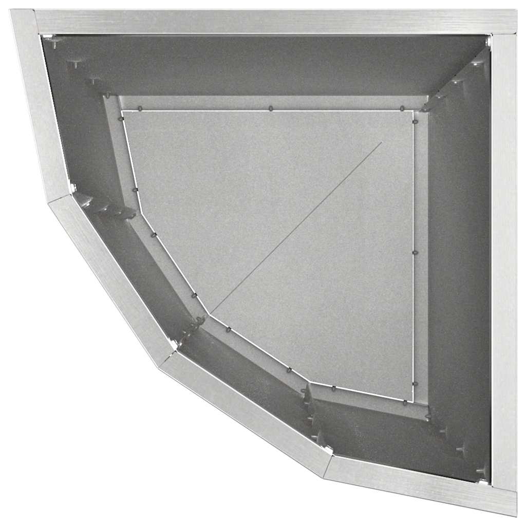 vidaXL Doniczka Różnorożna Srebrny 30 x 30 x 50 cm stal nierdzewna