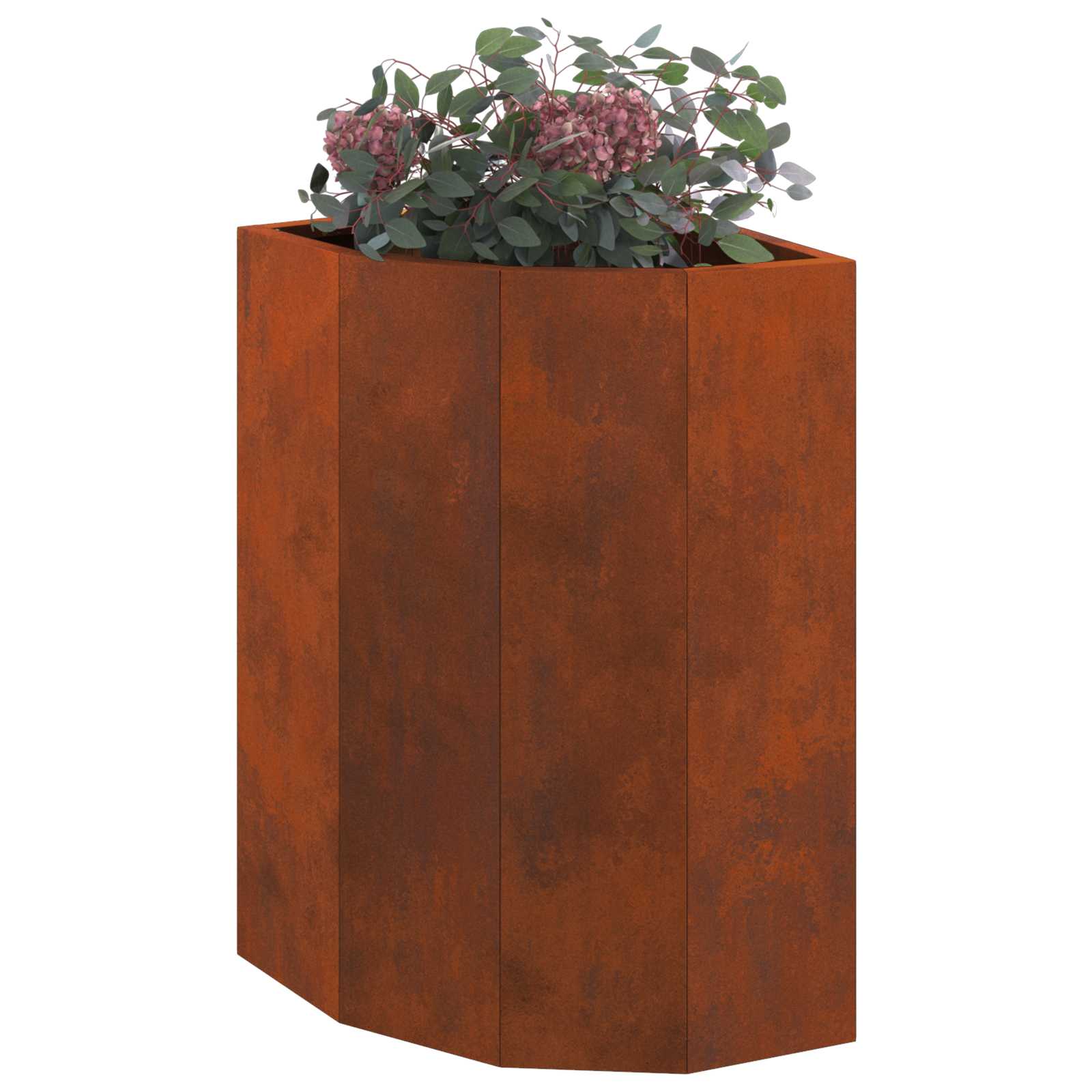 vidaXL Doniczka Różnorożna Rdzawy 30 x 30 x 50 cm stal kortenowska