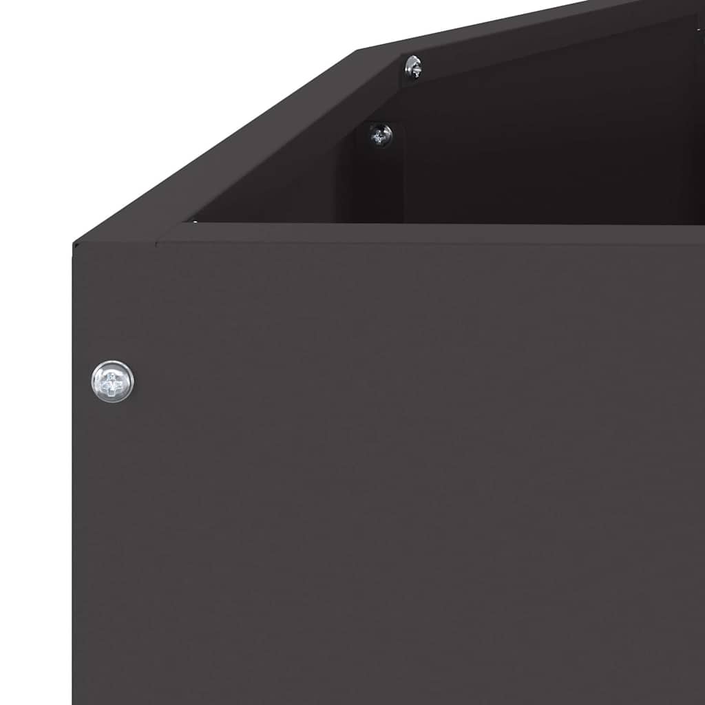 vidaXL Donica Czarny 120 x 60 x 35 cm Stal