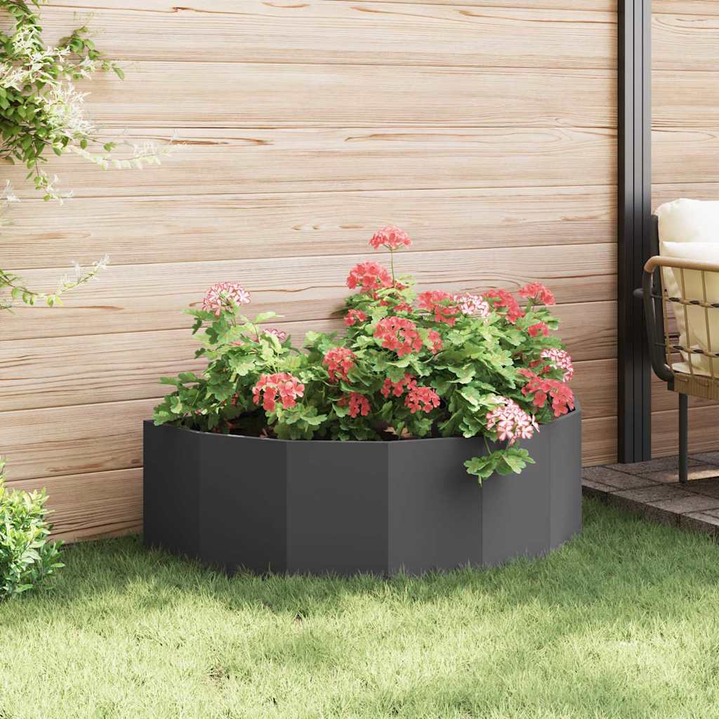 vidaXL Donica Czarny 120 x 60 x 35 cm Stal