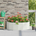 vidaXL Donica Biały 120 x 60 x 35 cm Stal