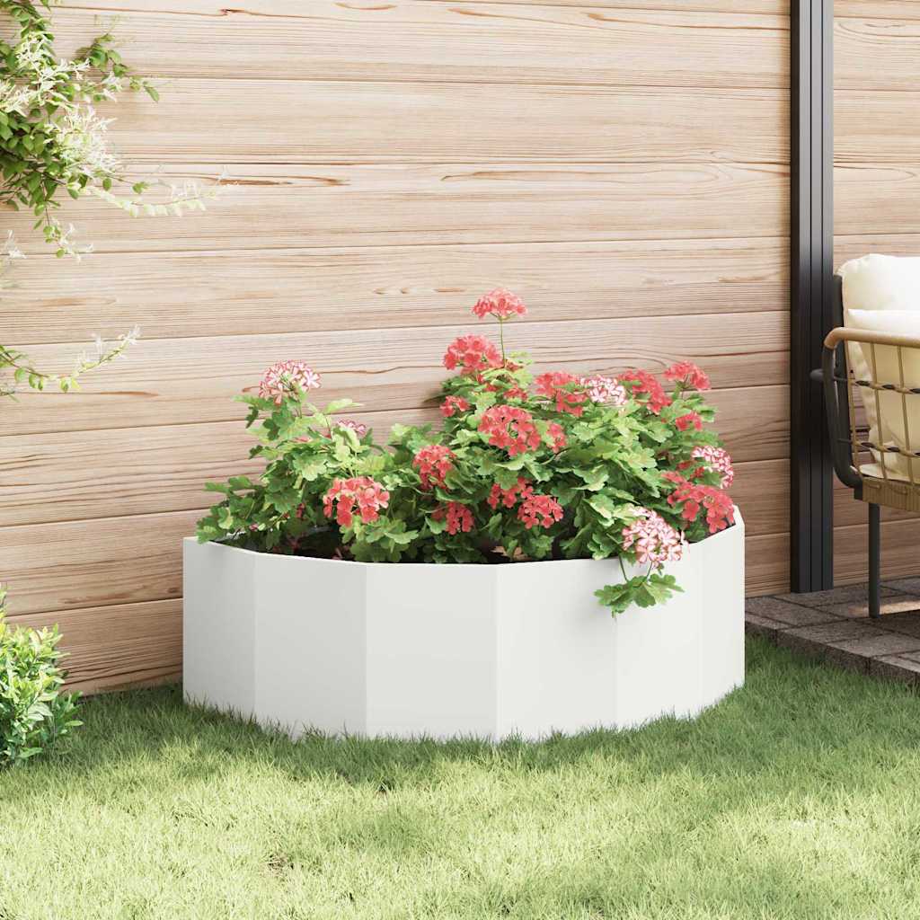 vidaXL Donica Biały 120 x 60 x 35 cm Stal