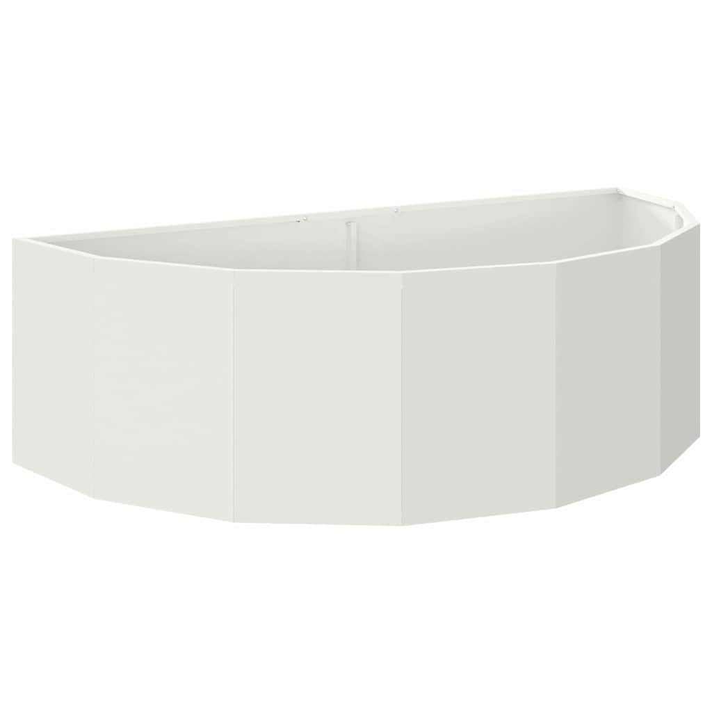 vidaXL Donica Biały 120 x 60 x 35 cm Stal