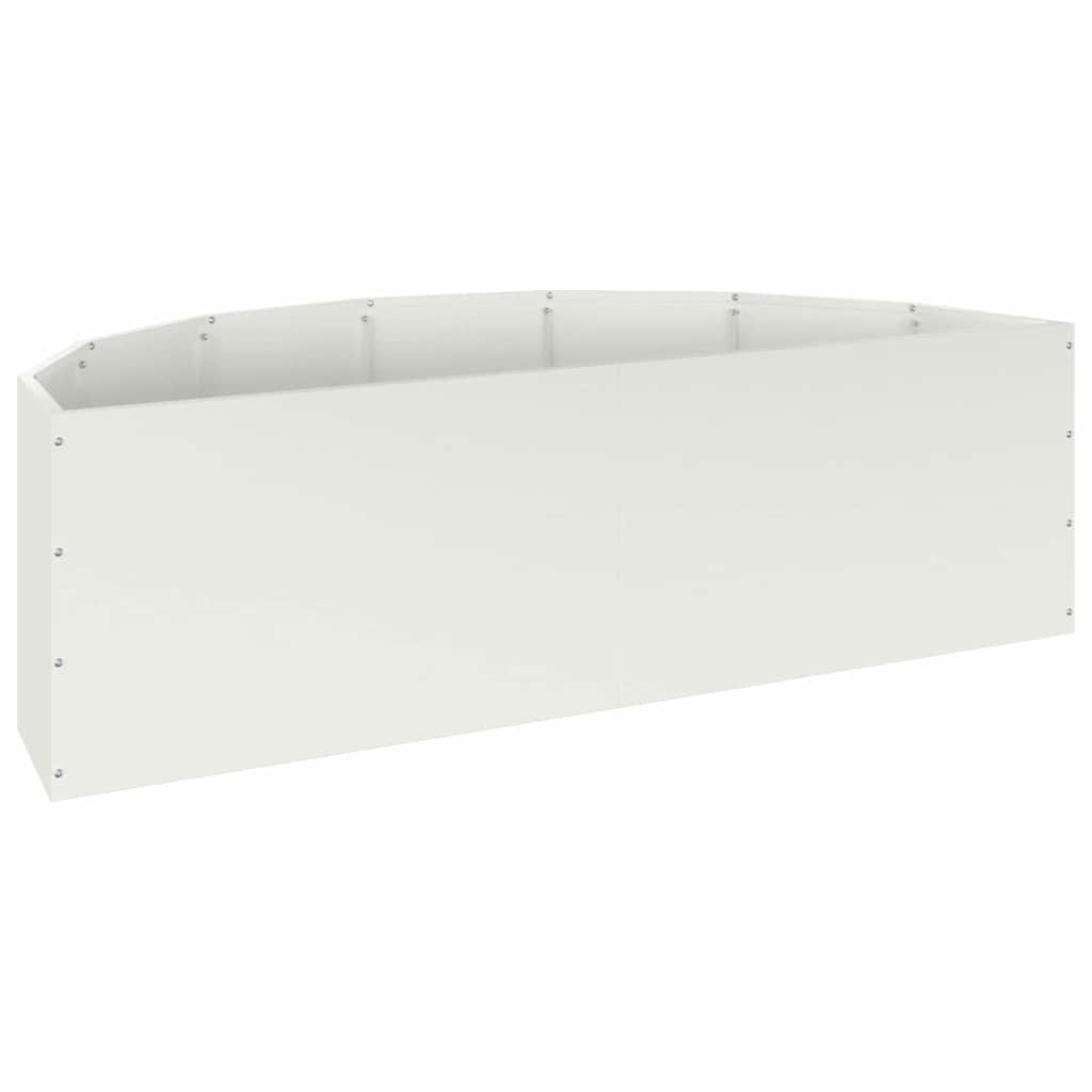 vidaXL Donica Biały 120 x 60 x 35 cm Stal