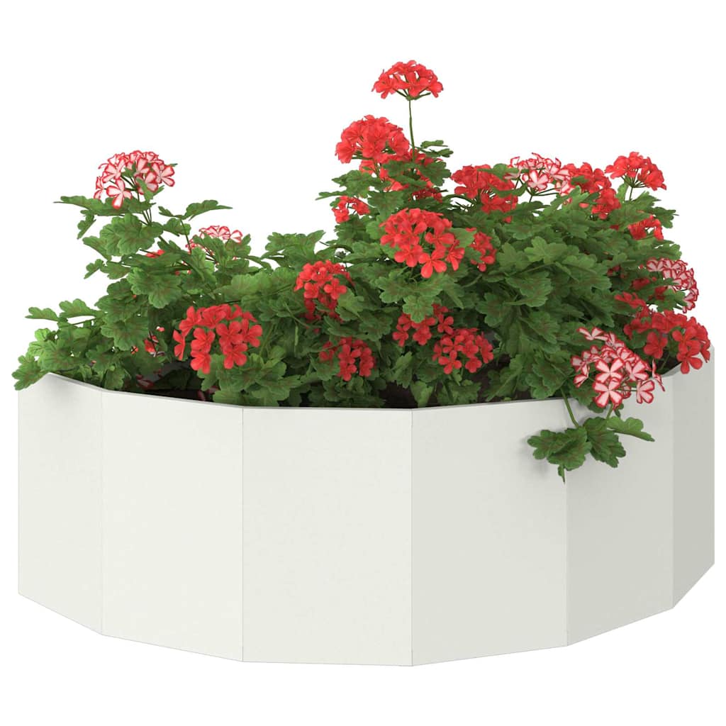 vidaXL Donica Biały 120 x 60 x 35 cm Stal