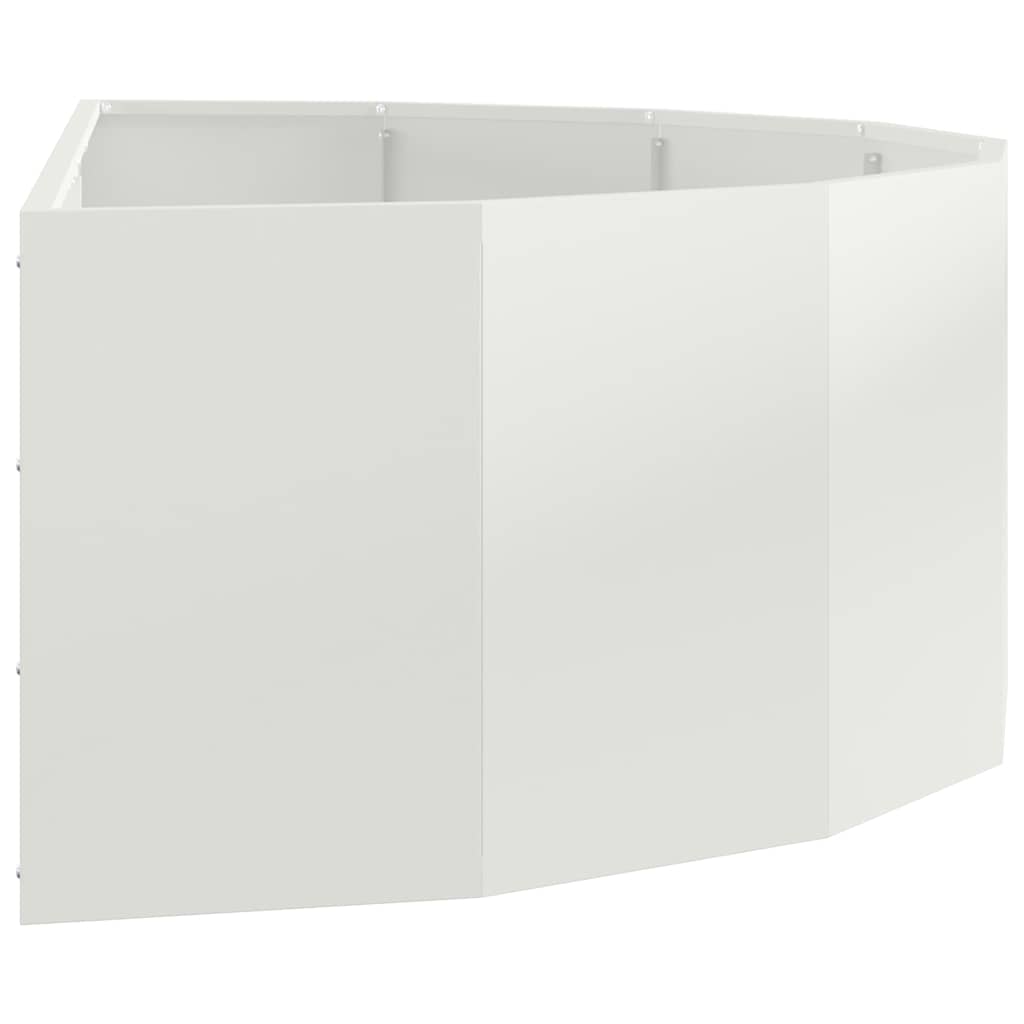 vidaXL Donica Biały 120 x 60 x 35 cm Stal