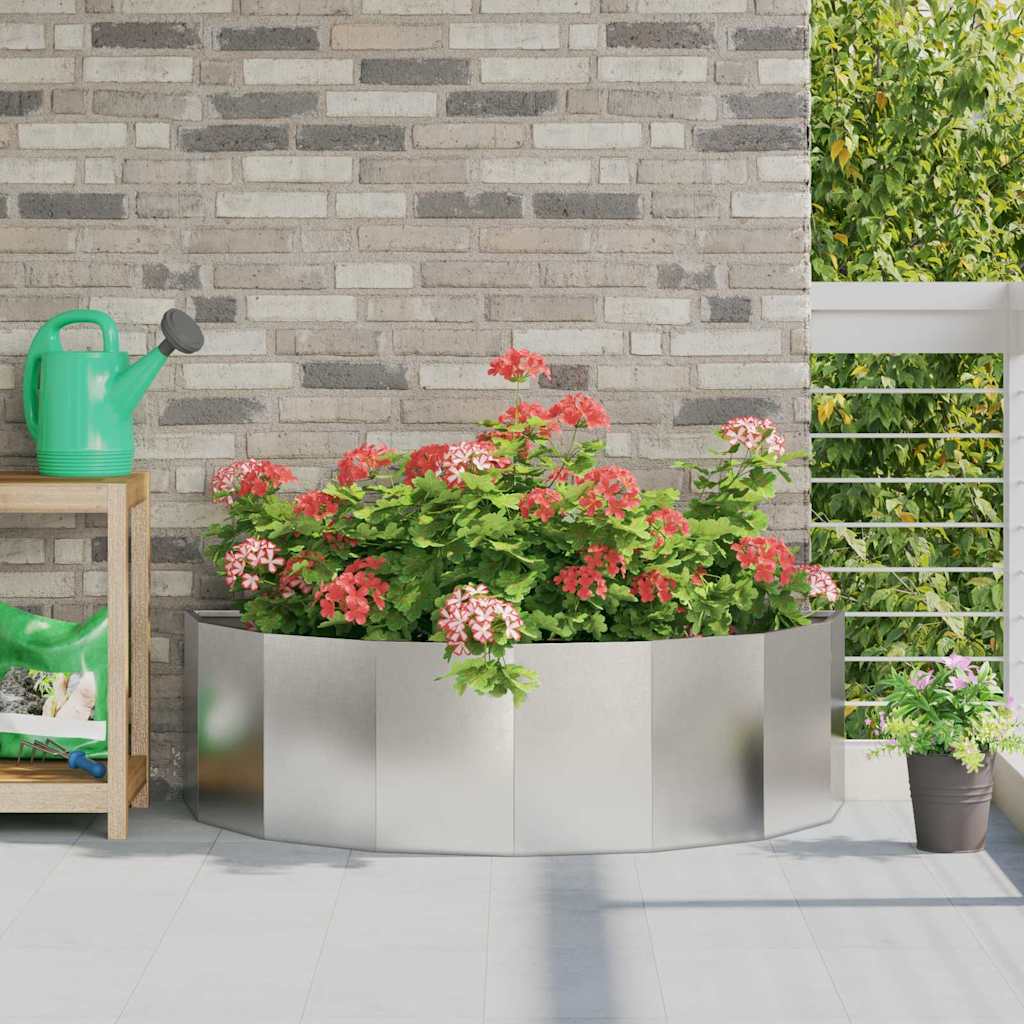 vidaXL Donica Srebrny 120 x 60 x 35 cm Stal nierdzewna