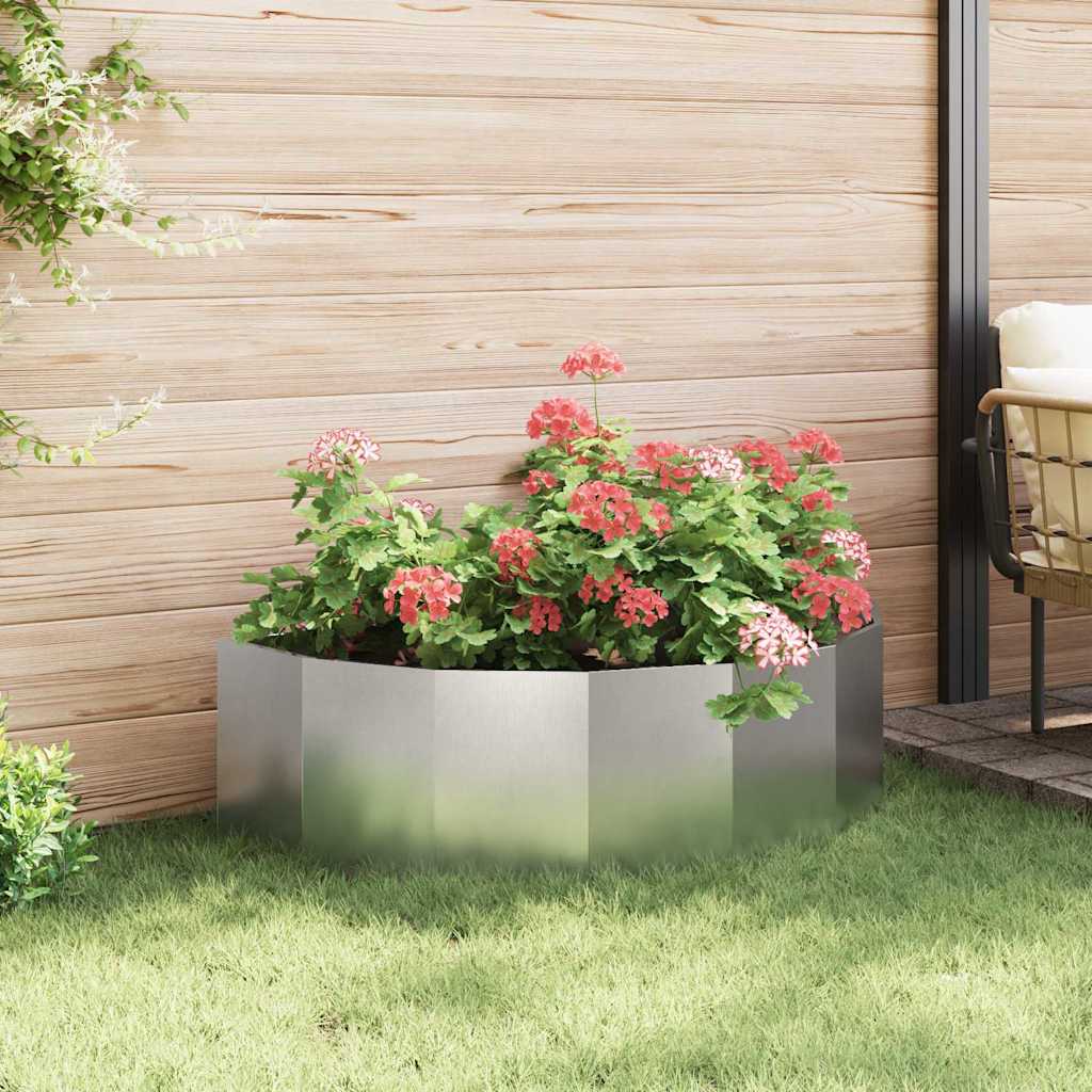 vidaXL Donica Srebrny 120 x 60 x 35 cm Stal nierdzewna