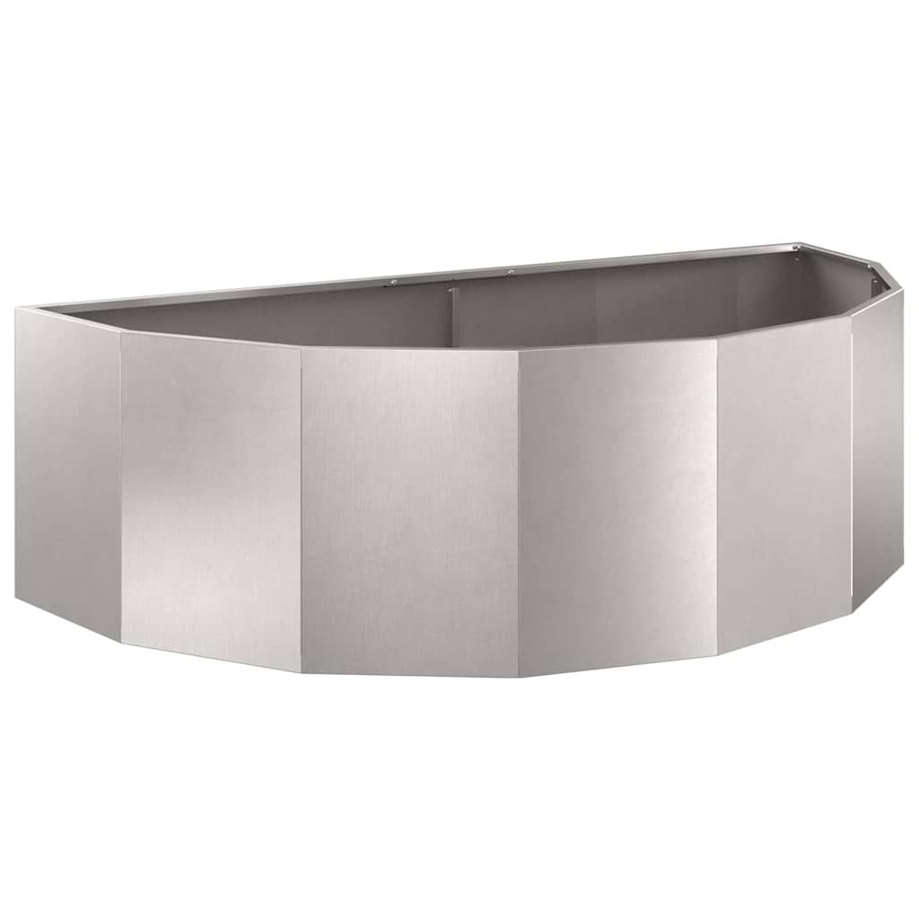 vidaXL Donica Srebrny 120 x 60 x 35 cm Stal nierdzewna