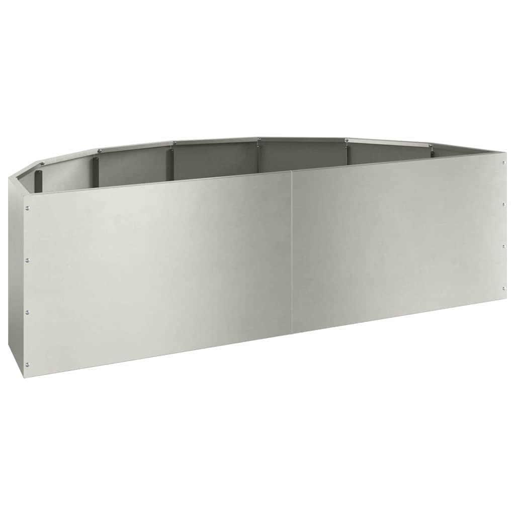 vidaXL Donica Srebrny 120 x 60 x 35 cm Stal nierdzewna