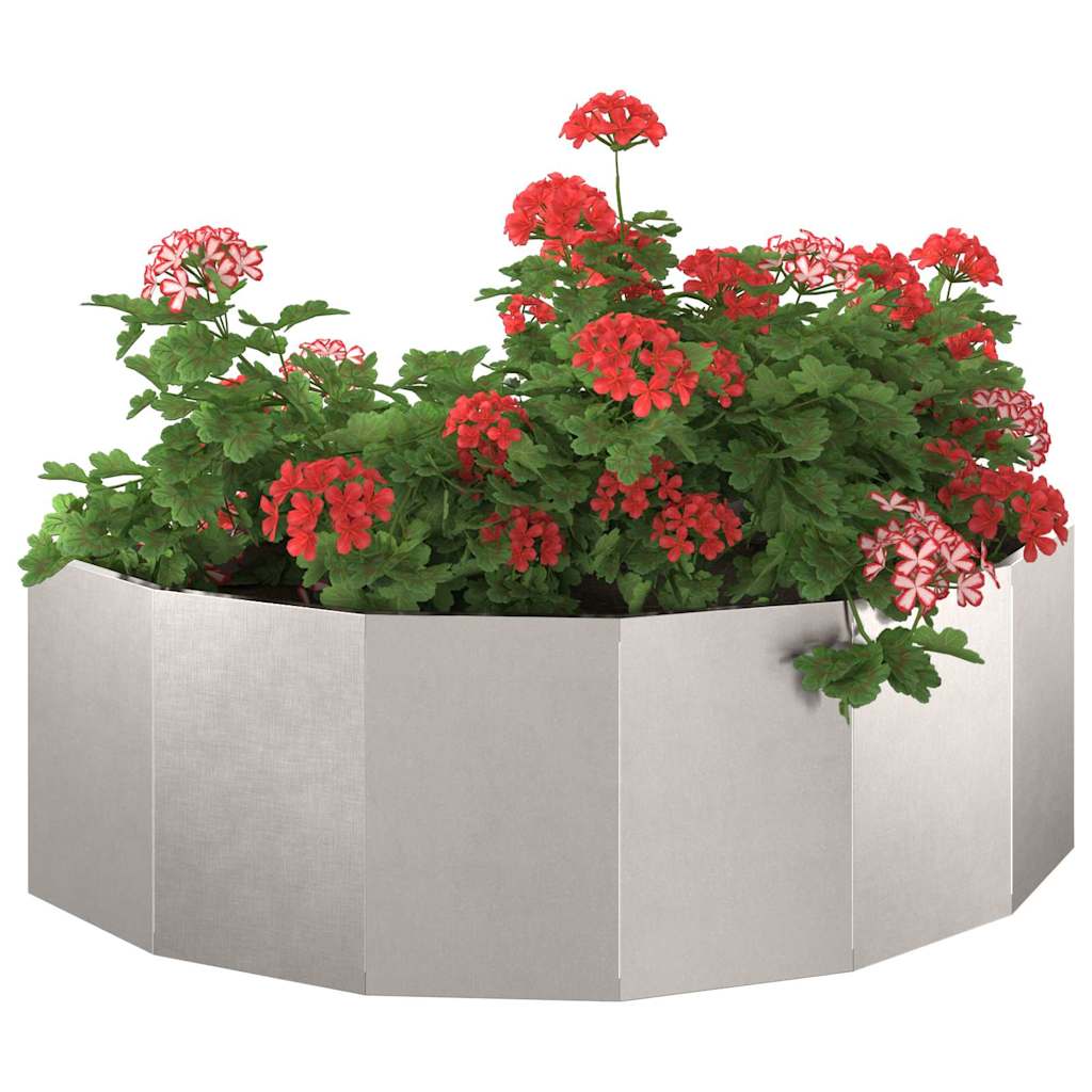 vidaXL Donica Srebrny 120 x 60 x 35 cm Stal nierdzewna