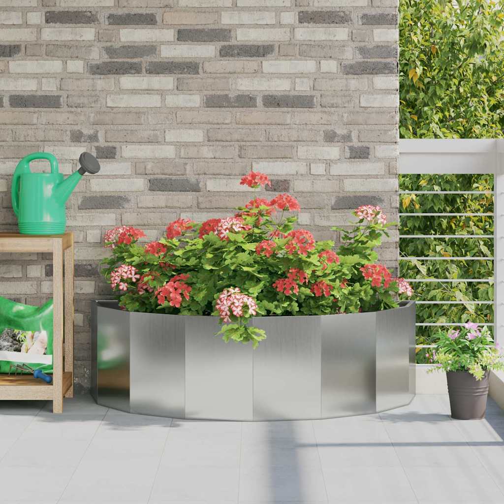 vidaXL Donica Srebrny 120 x 60 x 35 cm Stal Galwanizowana
