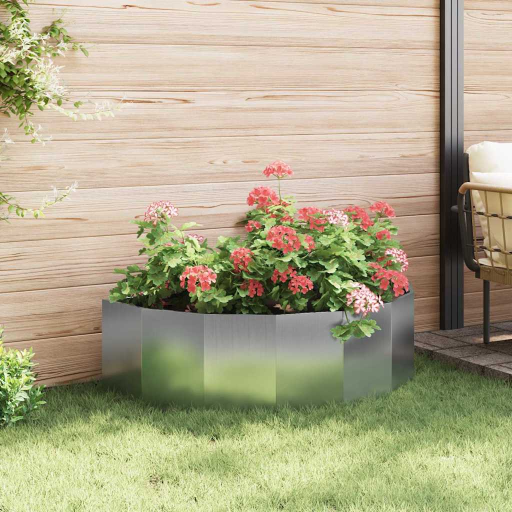 vidaXL Donica Srebrny 120 x 60 x 35 cm Stal Galwanizowana