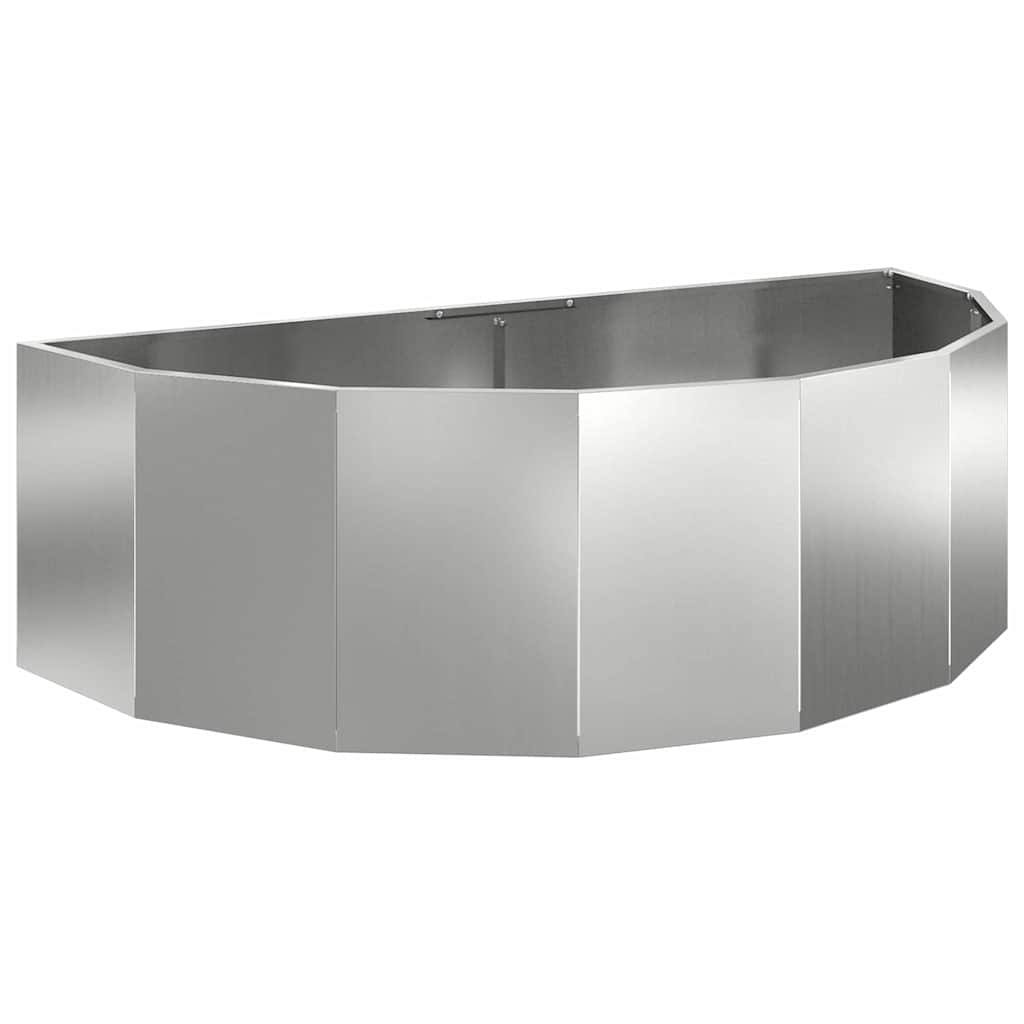 vidaXL Donica Srebrny 120 x 60 x 35 cm Stal Galwanizowana