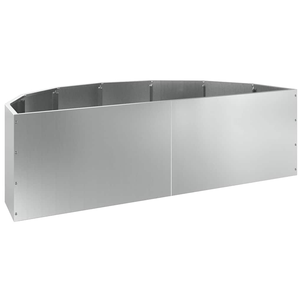 vidaXL Donica Srebrny 120 x 60 x 35 cm Stal Galwanizowana
