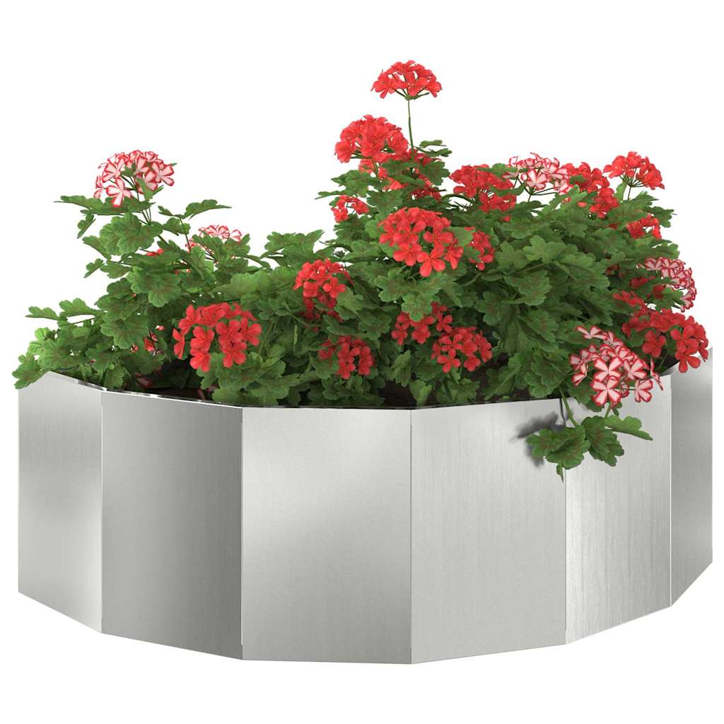 vidaXL Donica Srebrny 120 x 60 x 35 cm Stal Galwanizowana