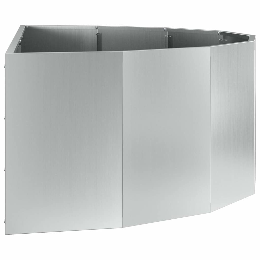 vidaXL Donica Srebrny 120 x 60 x 35 cm Stal Galwanizowana