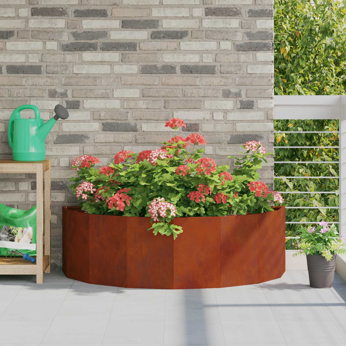 vidaXL Donica Rdzawy 120 x 60 x 35 cm