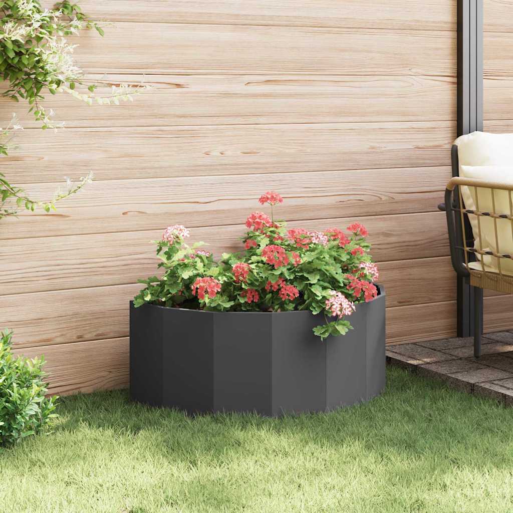 vidaXL Donica Czarny 90 x 45 x 35 cm Stal