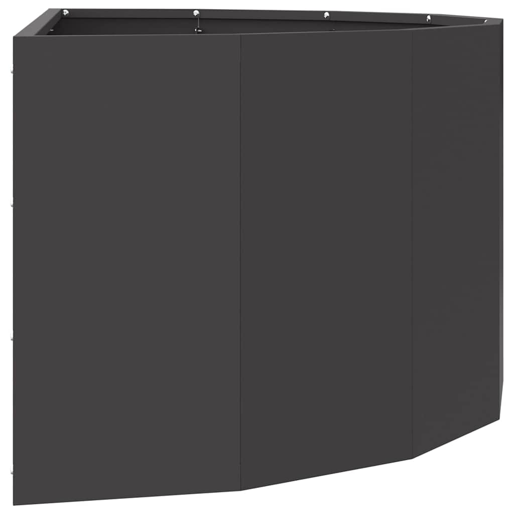 vidaXL Donica Czarny 90 x 45 x 35 cm Stal