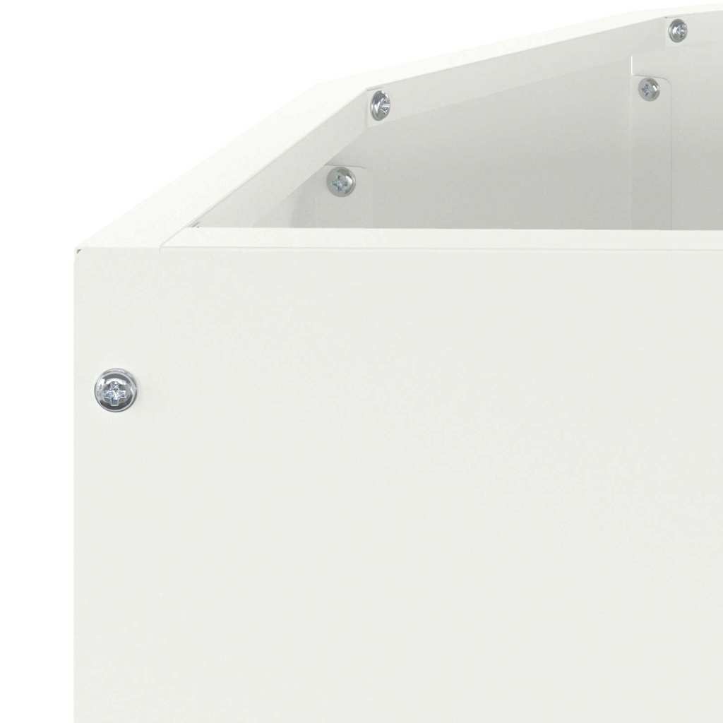vidaXL Donica Biały 90 x 45 x 35 cm Stal