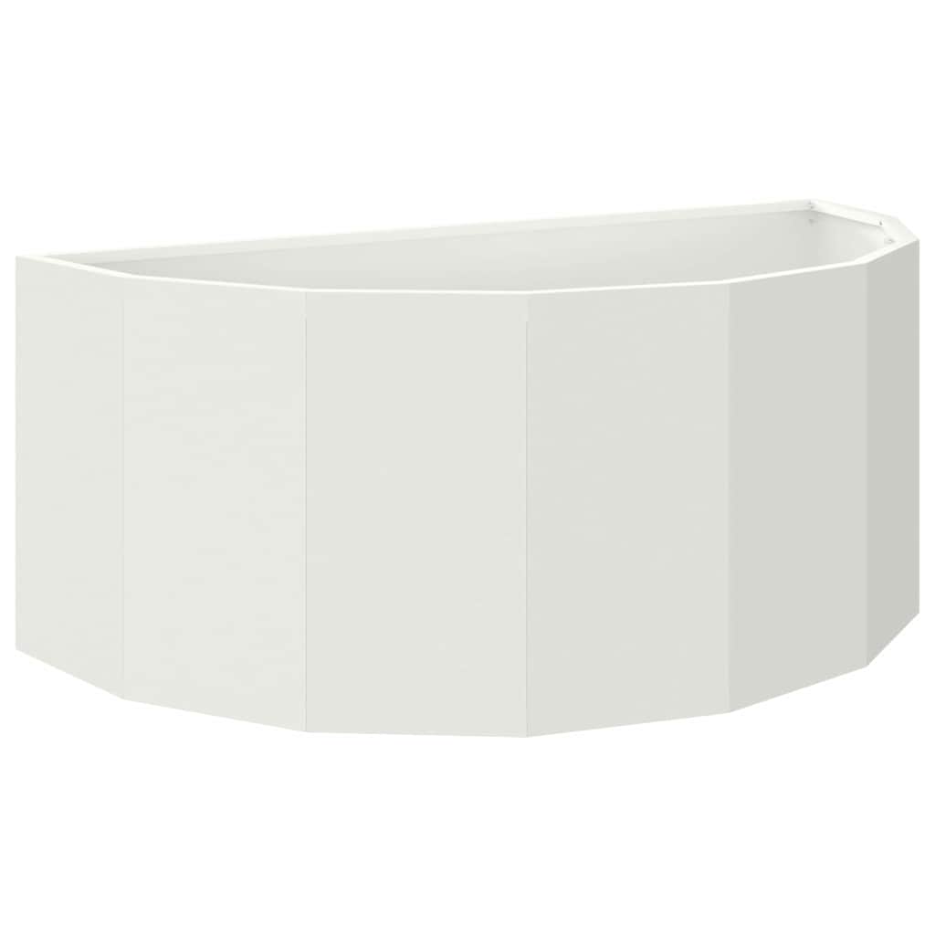 vidaXL Donica Biały 90 x 45 x 35 cm Stal