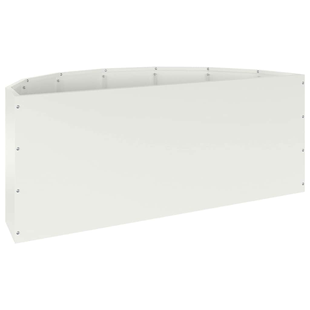 vidaXL Donica Biały 90 x 45 x 35 cm Stal
