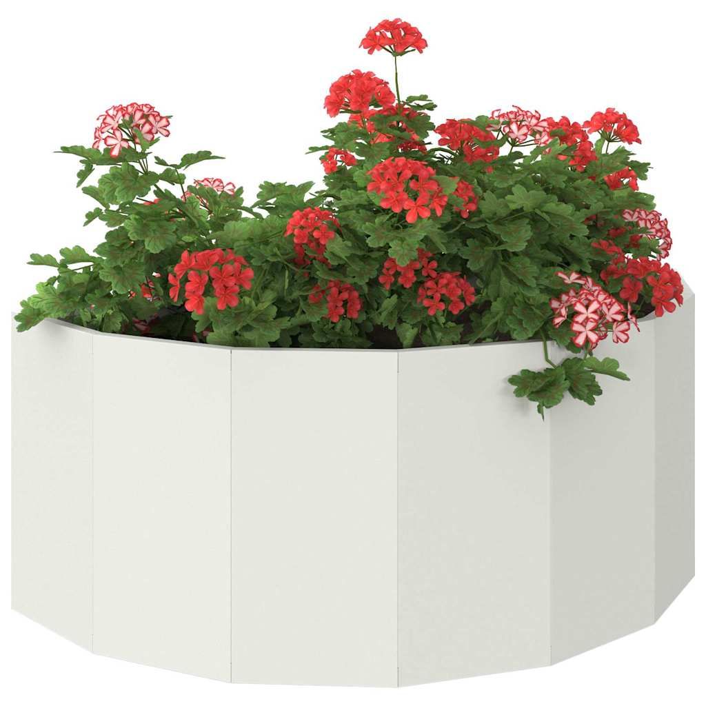 vidaXL Donica Biały 90 x 45 x 35 cm Stal
