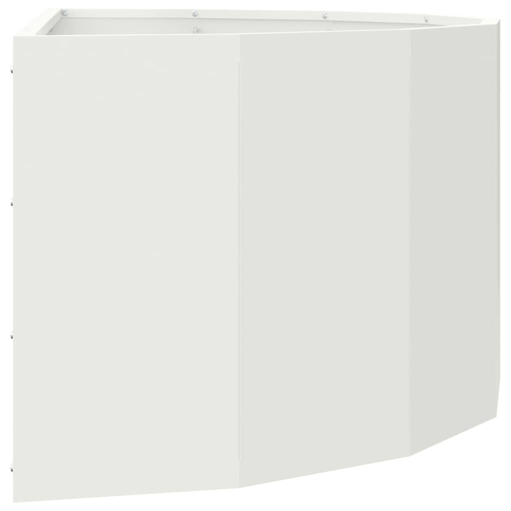 vidaXL Donica Biały 90 x 45 x 35 cm Stal