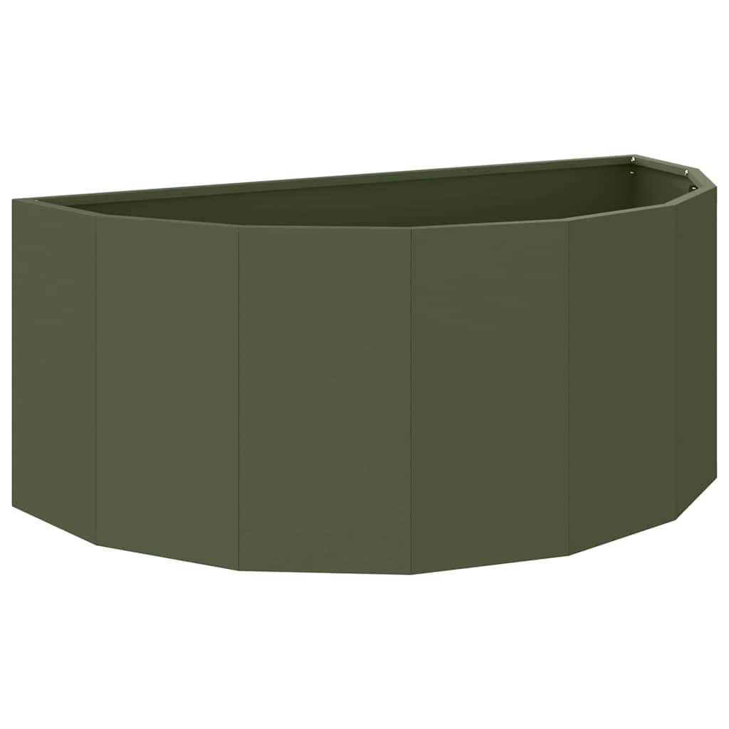vidaXL Donica Zielony oliwkowy 90 x 45 x 35 cm Stal
