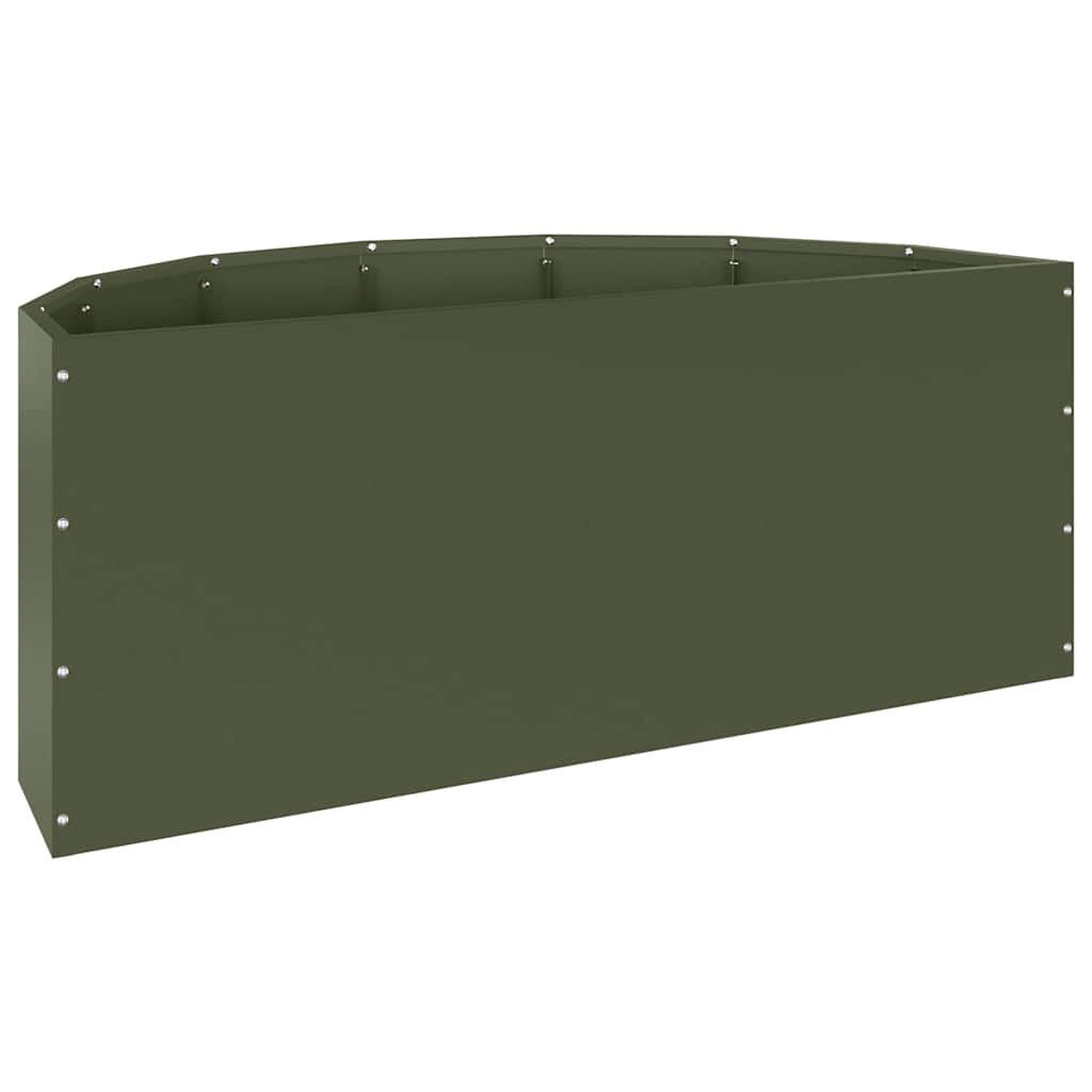 vidaXL Donica Zielony oliwkowy 90 x 45 x 35 cm Stal