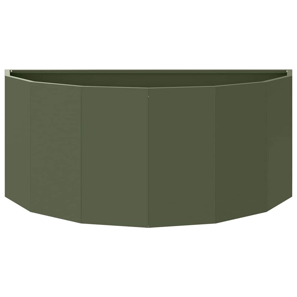 vidaXL Donica Zielony oliwkowy 90 x 45 x 35 cm Stal