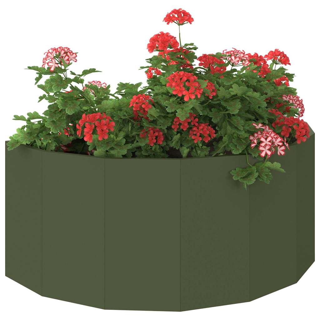vidaXL Donica Zielony oliwkowy 90 x 45 x 35 cm Stal