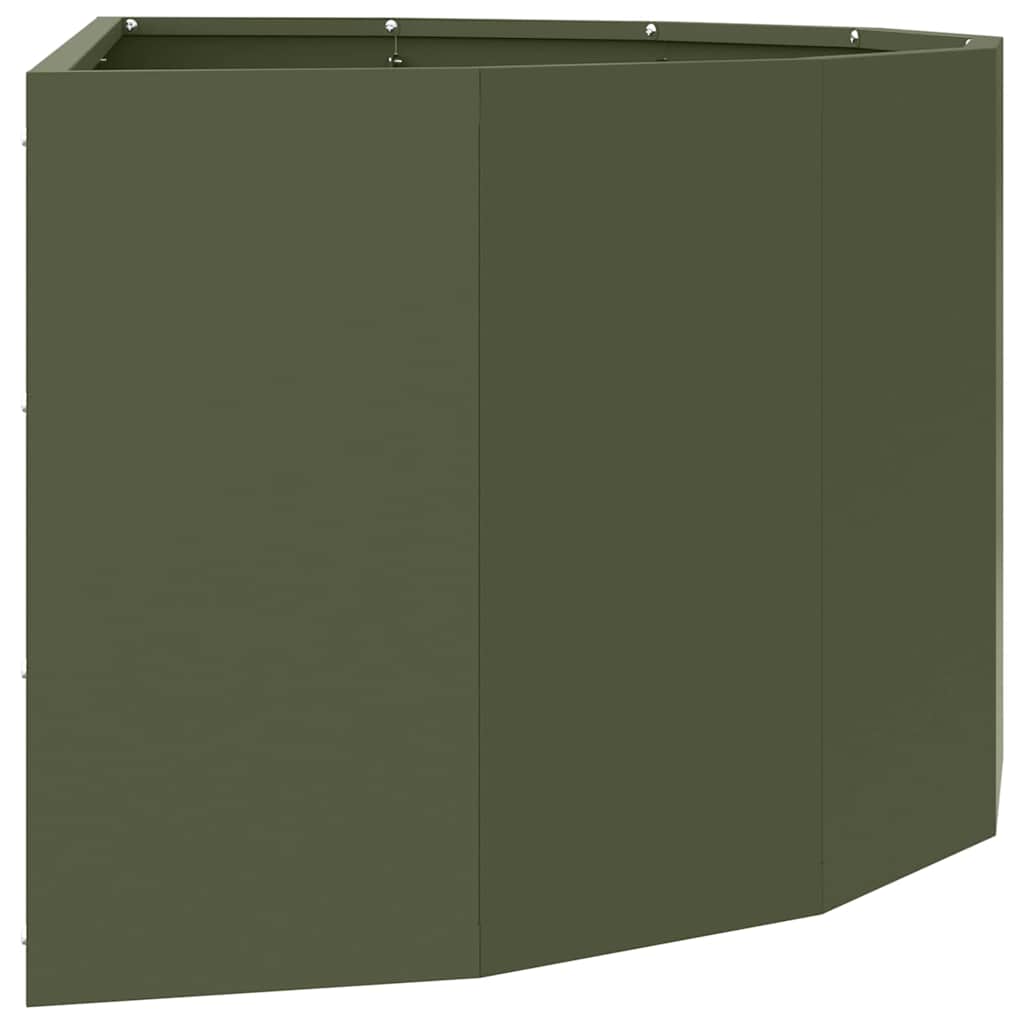 vidaXL Donica Zielony oliwkowy 90 x 45 x 35 cm Stal