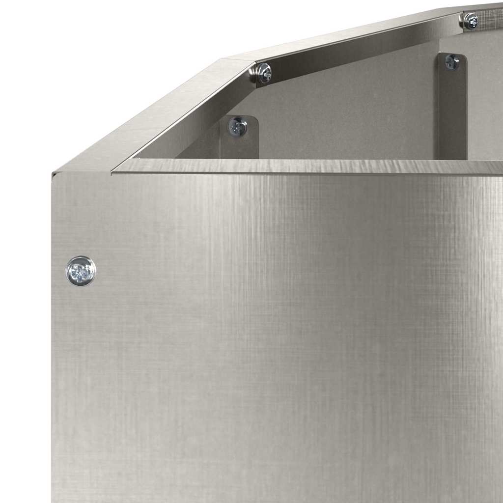 vidaXL Donica Srebrny 90 x 45 x 35 cm Stal nierdzewna