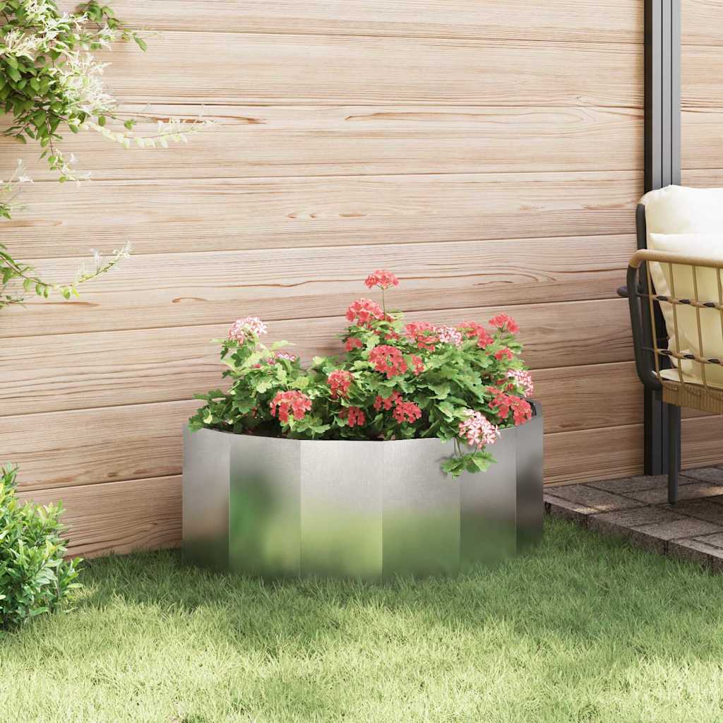 vidaXL Donica Srebrny 90 x 45 x 35 cm Stal nierdzewna