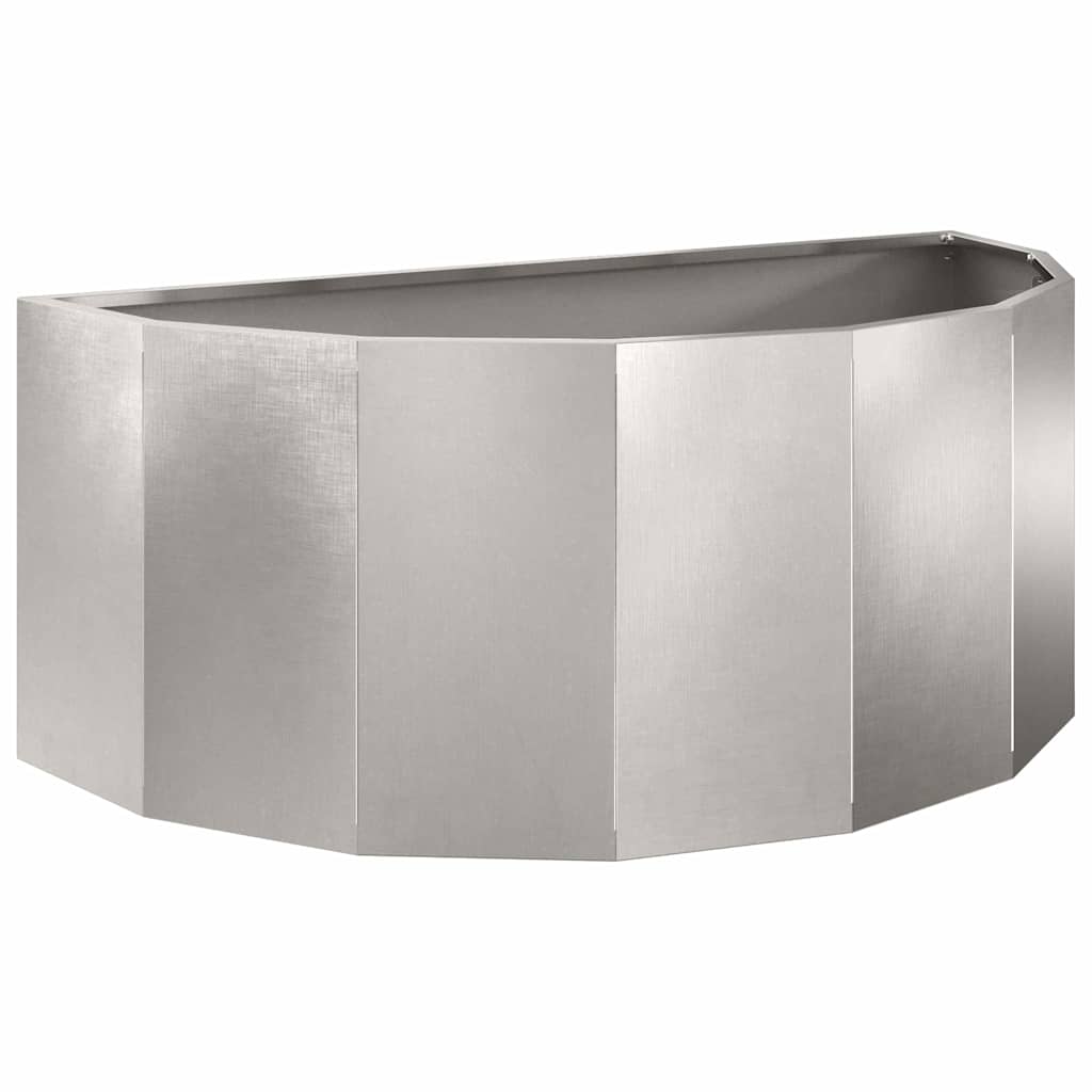 vidaXL Donica Srebrny 90 x 45 x 35 cm Stal nierdzewna