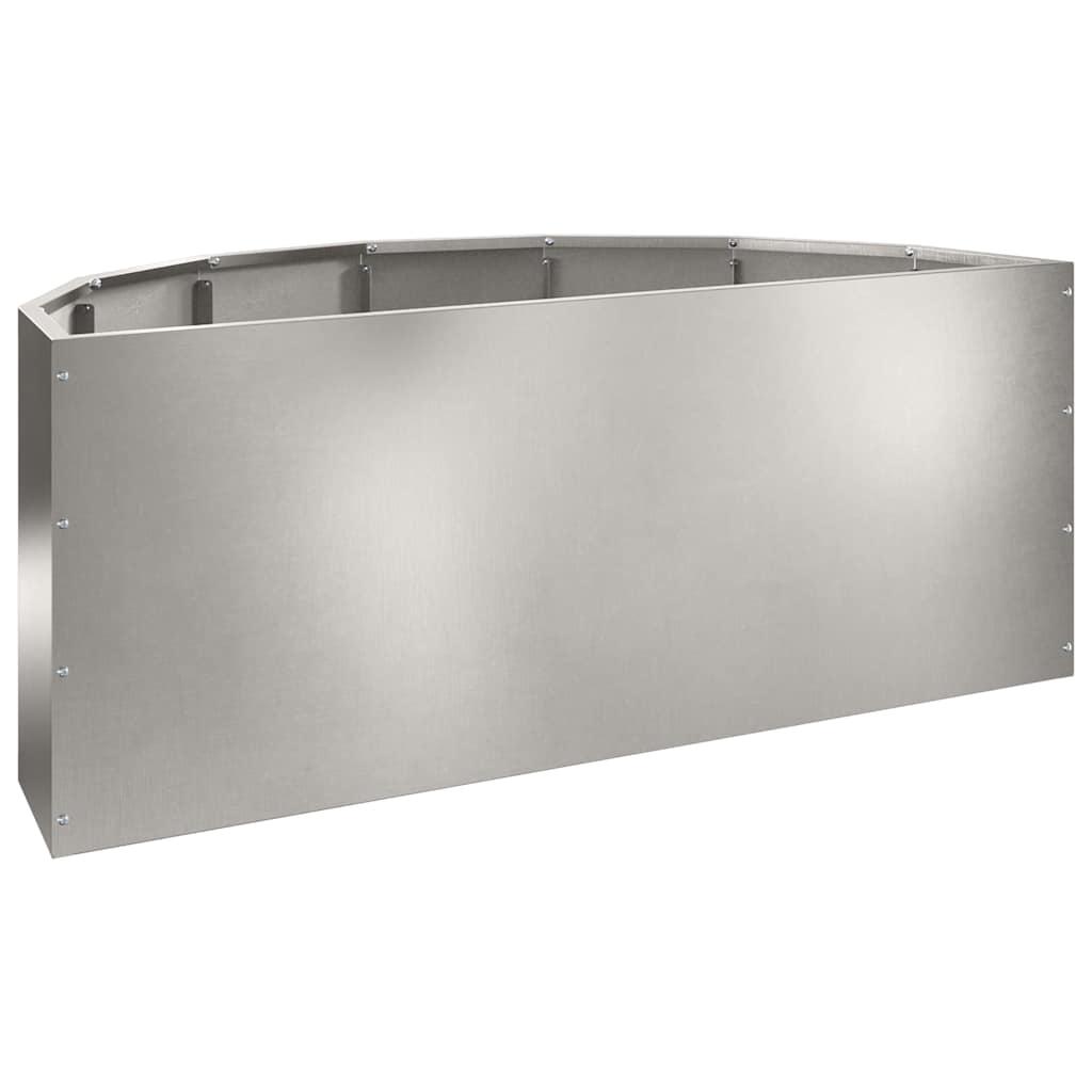 vidaXL Donica Srebrny 90 x 45 x 35 cm Stal nierdzewna