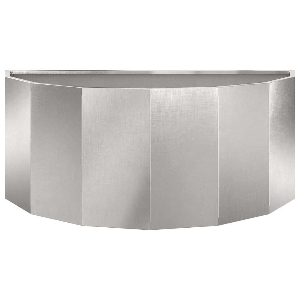 vidaXL Donica Srebrny 90 x 45 x 35 cm Stal nierdzewna