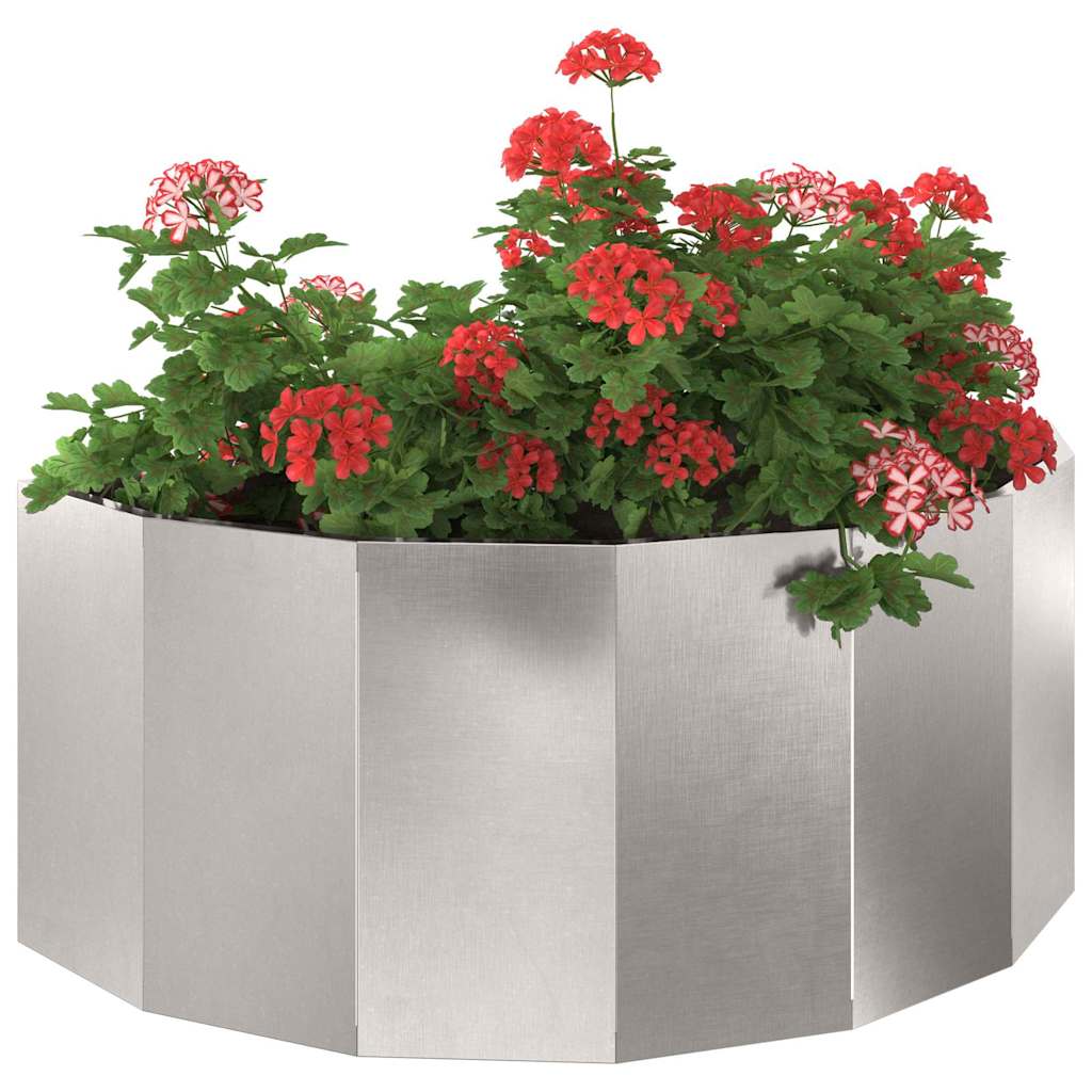 vidaXL Donica Srebrny 90 x 45 x 35 cm Stal nierdzewna
