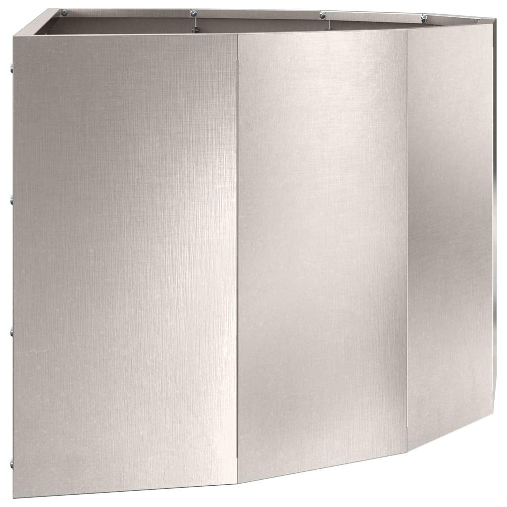 vidaXL Donica Srebrny 90 x 45 x 35 cm Stal nierdzewna
