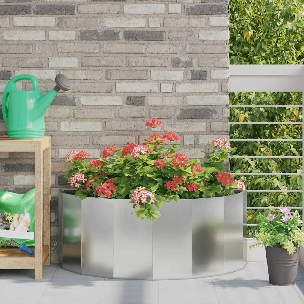 vidaXL Donica Srebrny 90 x 45 x 35 cm Stal Galwanizowana