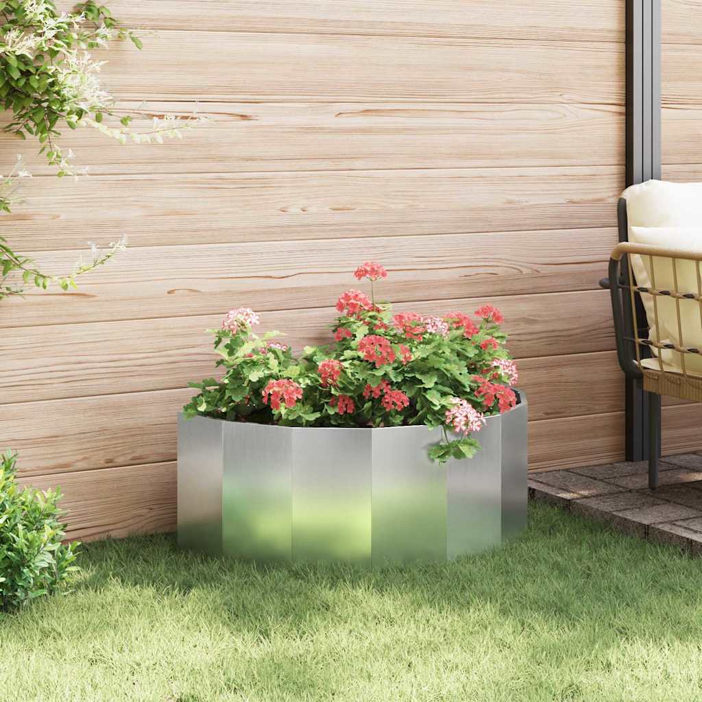 vidaXL Donica Srebrny 90 x 45 x 35 cm Stal Galwanizowana