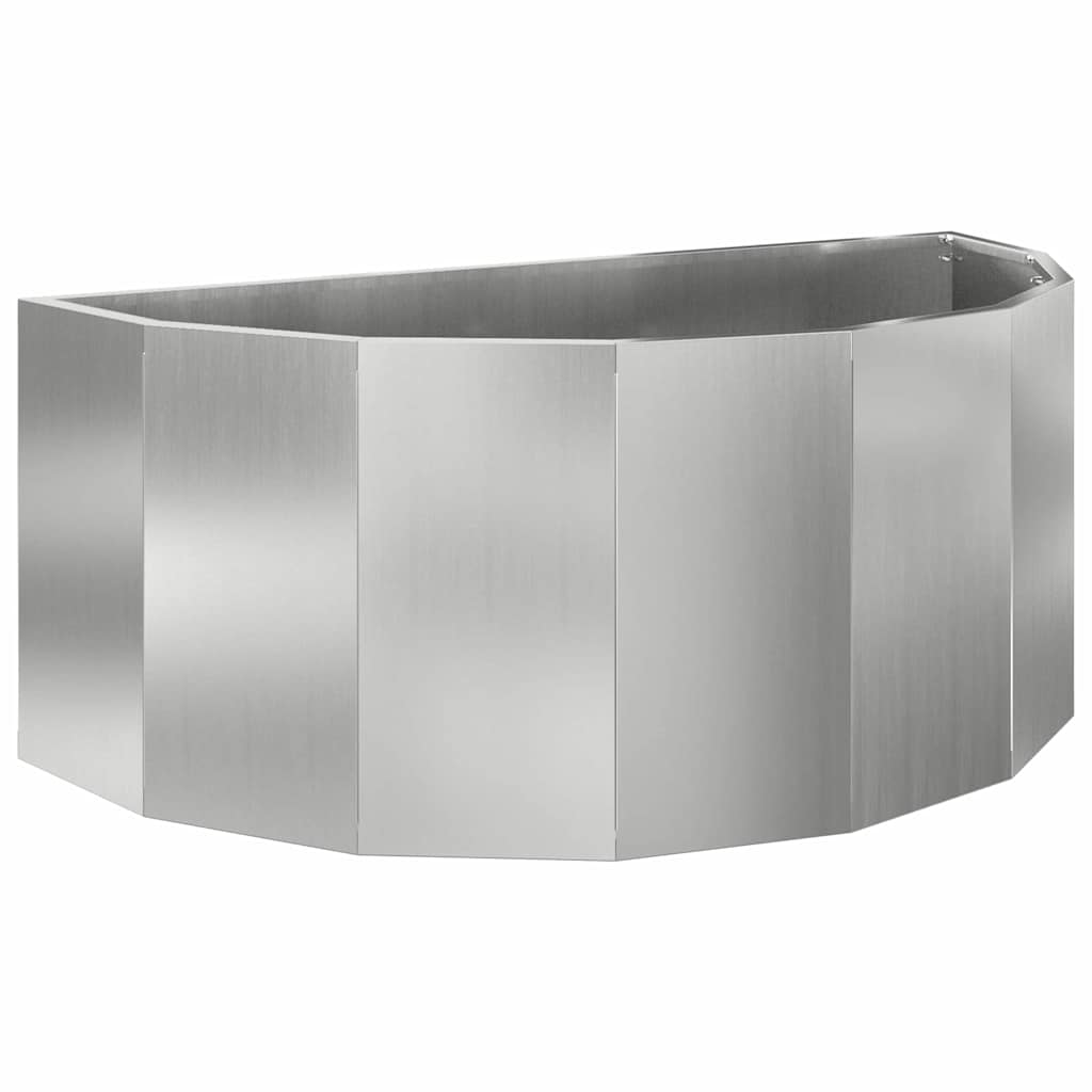 vidaXL Donica Srebrny 90 x 45 x 35 cm Stal Galwanizowana